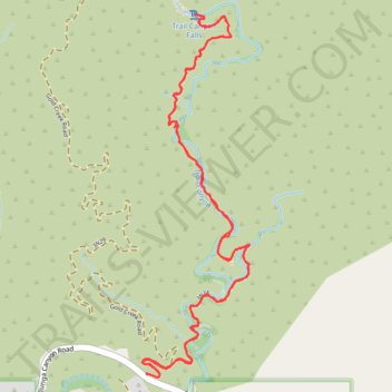 Trail Canyon Falls trail, distance, elevation, map, profile, GPS track