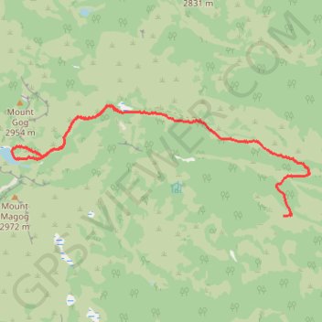 White Pine-Bunchgrass Canyon Trail trail, distance, elevation, map, profile, GPS track