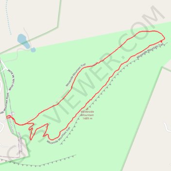 Whiteside Mountain Loop Trail in Nantahala National Forest trail, distance, elevation, map, profile, GPS track