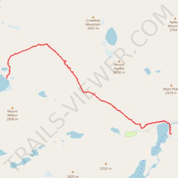 Iceberg Lake trail, distance, elevation, map, profile, GPS track