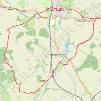 Henley-in-Arden 🔁 Little Alne trail, distance, elevation, map, profile, GPS track
