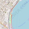 French Quarter "Moonwalk" Riverwalk in Woldenberg Park trail, distance, elevation, map, profile, GPS track