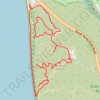 Torrey Pines State Natural Reserve Loop via Guy Flemming Trail, EB Scripps Overlook, Razor Point, Yucca Point and Beach trails trail, distance, elevation, map, profile, GPS track