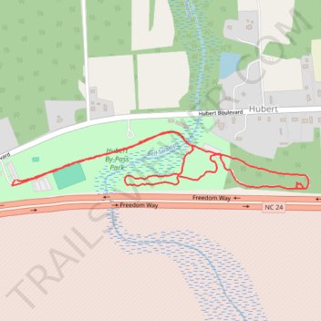Hubert By-Pass Park Loop Walk trail, distance, elevation, map, profile, GPS track