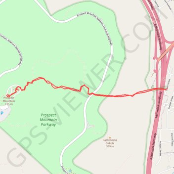 Prospect Mountain trail, distance, elevation, map, profile, GPS track