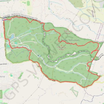 Belair National Park trail, distance, elevation, map, profile, GPS track