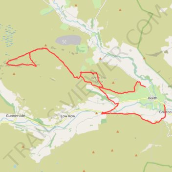 Mountain bike trip from Richmondshire to Grinton via Level House and River Swale trail, distance, elevation, map, profile, GPS track