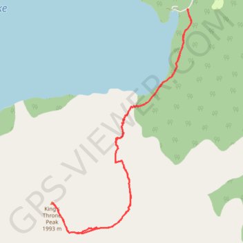 Kings Throne Summit Hike in Kluane Park Yukon Canada trail, distance, elevation, map, profile, GPS track