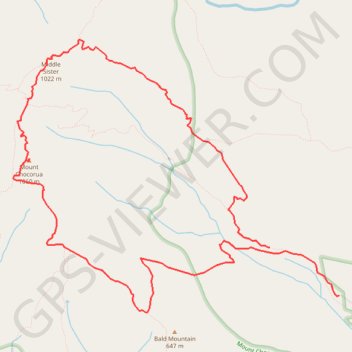 Mount Chocorua and Middle Sister Loop trail, distance, elevation, map, profile, GPS track