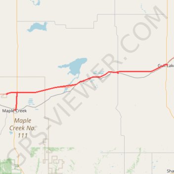 Maple Creek - Gull Lake trail, distance, elevation, map, profile, GPS track