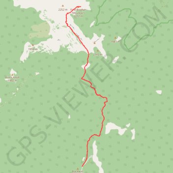 Trail - Three Brothers Mountain trail, distance, elevation, map, profile, GPS track