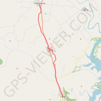 Brisbane Valley Rail Trail: Toogoolawah - Esk trail, distance, elevation, map, profile, GPS track