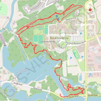 Brock Trail Run trail, distance, elevation, map, profile, GPS track