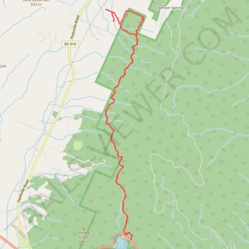 Prince Gap Trail trail, distance, elevation, map, profile, GPS track