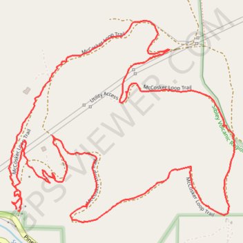 McCosker Loop Trail trail, distance, elevation, map, profile, GPS track