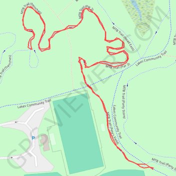 Hickory Glen MTB Trail: Pete's Field trail, distance, elevation, map, profile, GPS track