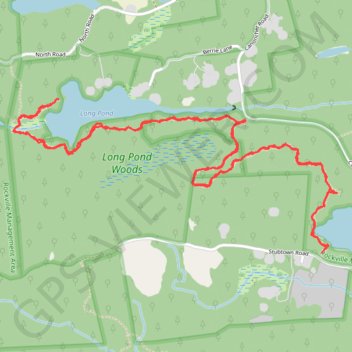 Long Pond, Ell Pond and Ashville Pond Trail in Rockville Management Area trail, distance, elevation, map, profile, GPS track