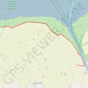 The Wash National Nature Reserve trail, distance, elevation, map, profile, GPS track