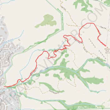 Mission Peak trail, distance, elevation, map, profile, GPS track