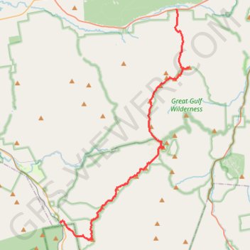 Presidential Range Traverse trail, distance, elevation, map, profile, GPS track