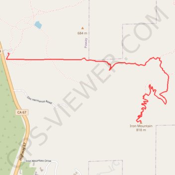 Iron Mountain trail, distance, elevation, map, profile, GPS track