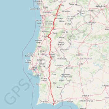 Percorrer a Estrada N2 (Chaves - Faro) trail, distance, elevation, map, profile, GPS track