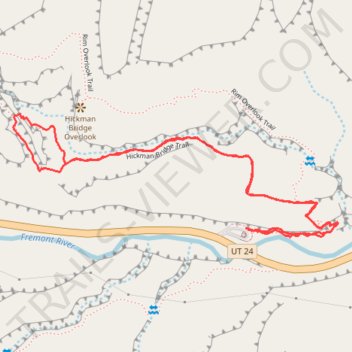 Hickman Bridge Trail trail, distance, elevation, map, profile, GPS track