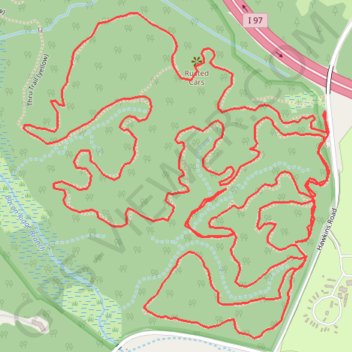 Bacon Ridge Natural Area loop trails trail, distance, elevation, map, profile, GPS track