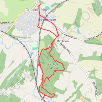 Birchden Wood trail, distance, elevation, map, profile, GPS track