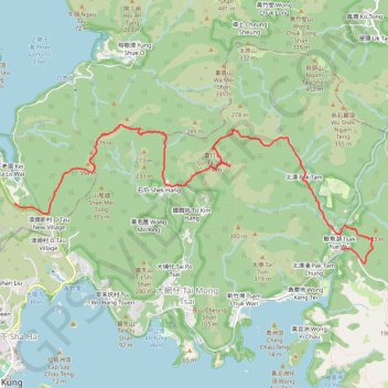 鯽魚湖南坑 雷花石澗 坪輋西坑 trail, distance, elevation, map, profile, GPS track