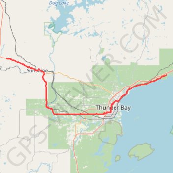Shebandowan - Shuniah trail, distance, elevation, map, profile, GPS track