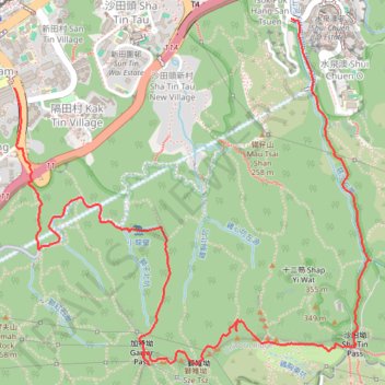隔田坑左源 trail, distance, elevation, map, profile, GPS track