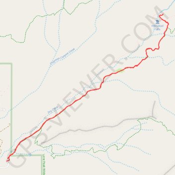 Horsetail Falls via Deer Creek-Dry Creek Trail in Lone Peak Wilderness trail, distance, elevation, map, profile, GPS track