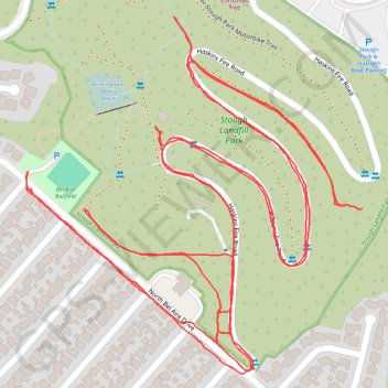 Exploring Stough Landfill Park trail, distance, elevation, map, profile, GPS track