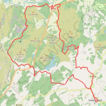 E-Mountain Bike Ride: Iron Keld & Hodge Close trail, distance, elevation, map, profile, GPS track