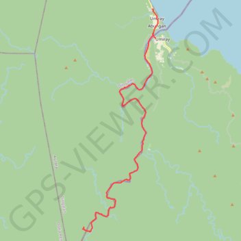 Umiray-Pilipit Boat Ride trail, distance, elevation, map, profile, GPS track