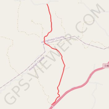 Gravel Route: W Sugar Creek Rd to Caney Hollow Rd trail, distance, elevation, map, profile, GPS track