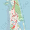 GravelBike CapeCod trail, distance, elevation, map, profile, GPS track