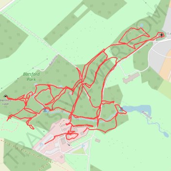 Batsford Arboretum trail, distance, elevation, map, profile, GPS track